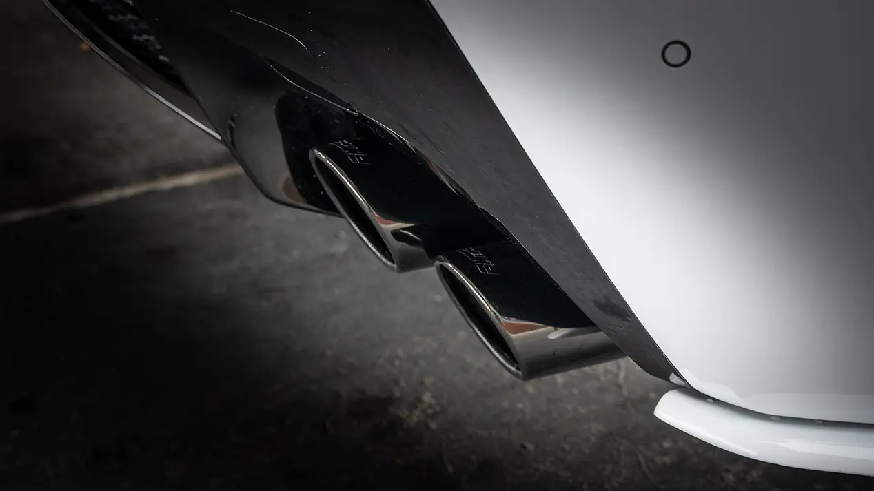 Borla Black Chrome Exhaust tip on 2015 Lexus RC F