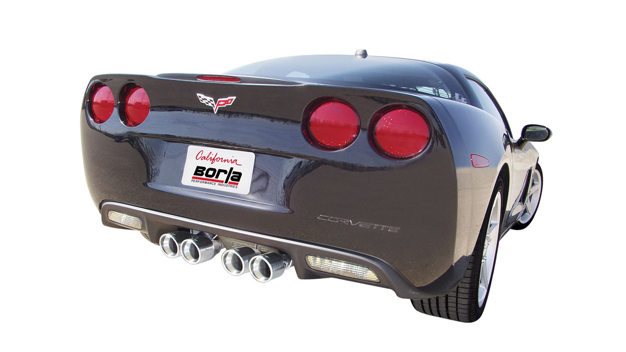 コルベットC6用 Borlaマフラー 2005-2008 Chevrolet Corvette Base Axle-Back Exhaust System S-Type