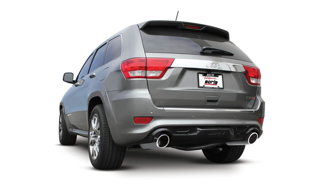 jeep グランドチェロキーSRT8 Borla ATAK マフラー 2012-2014 Jeep Grand Cherokee SRT-8 Axle-Back Exhaust System ATAK