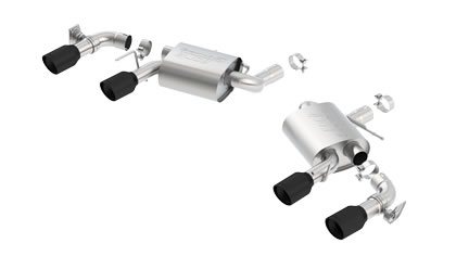 SRS Stainless Steel Axle-Back Exhaust For 2016-2019 Chevy Camaro SS V8, Dual Tips