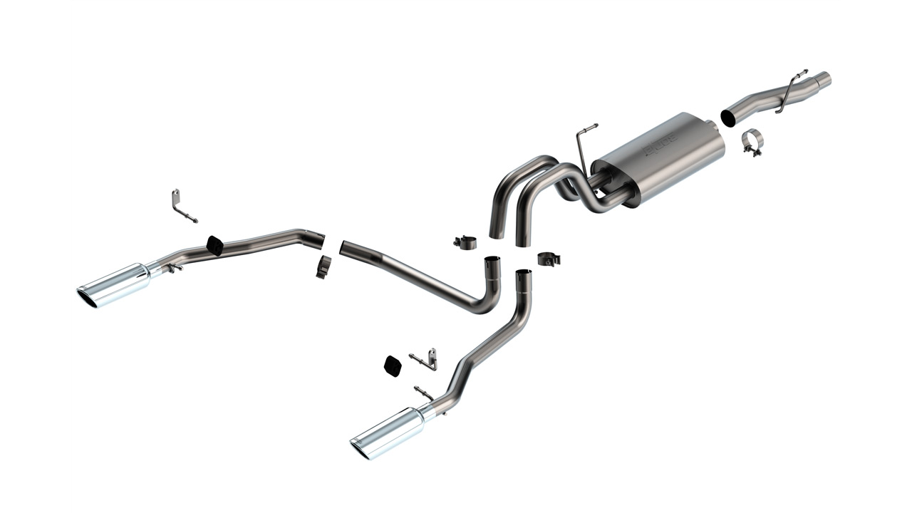DNA MOTORING Catback Dual Exhaust System For 2004-2008 Ford F150 & Lincoln Mark LT - 4.6/5.4L