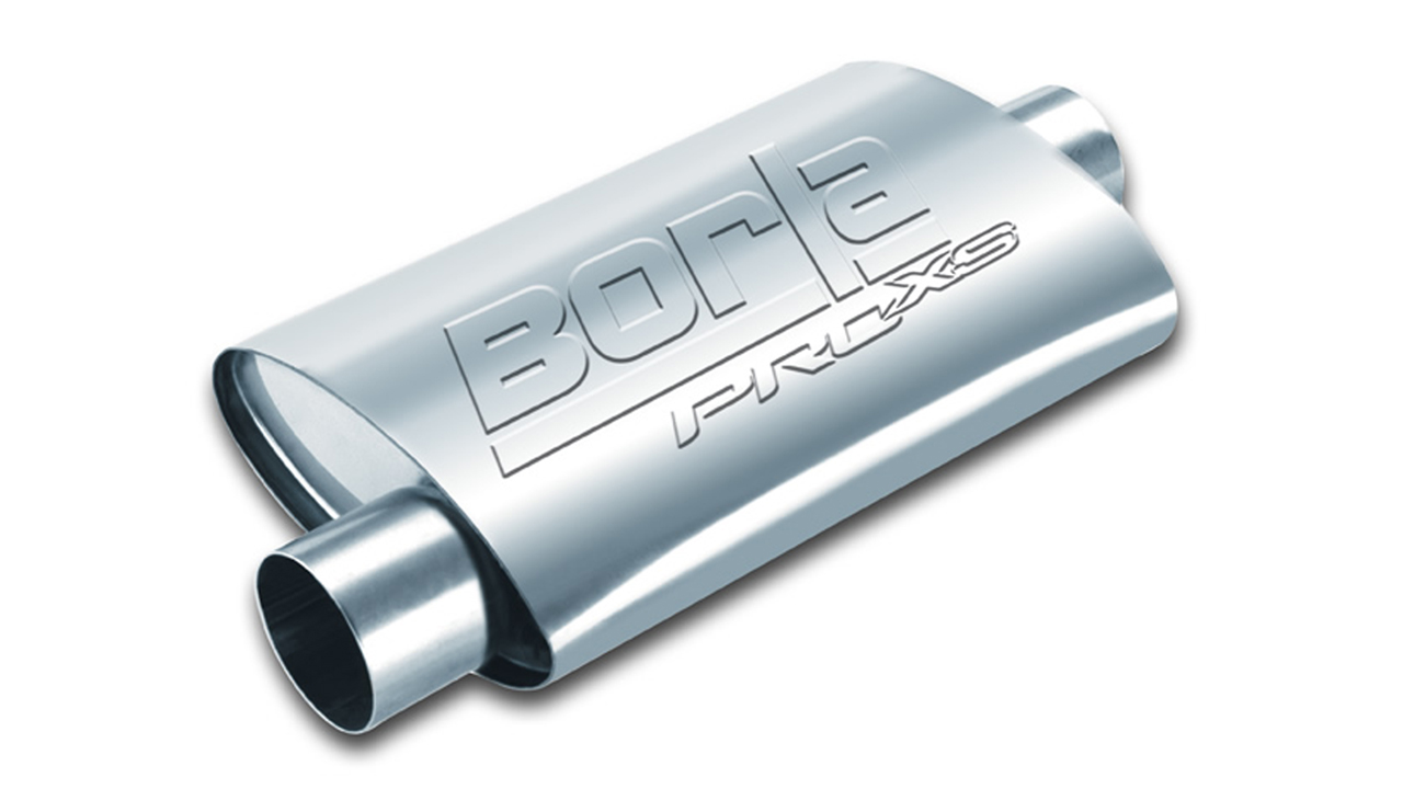 Borla 40348 ProXS Exhaust Muffler – 2.5" Inlet/Outlet – 19" Length – Oval Straight – Stainless Steel
