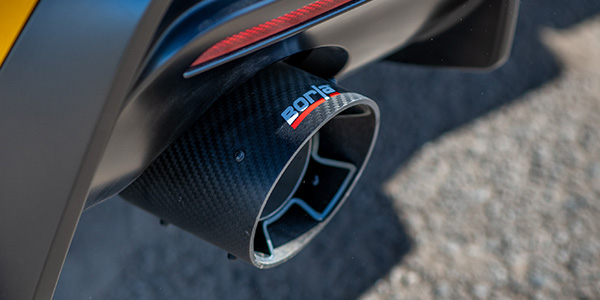 2020 Toyota Supra - Borla Carbon Fiber Tips with Black Anodized Center Section