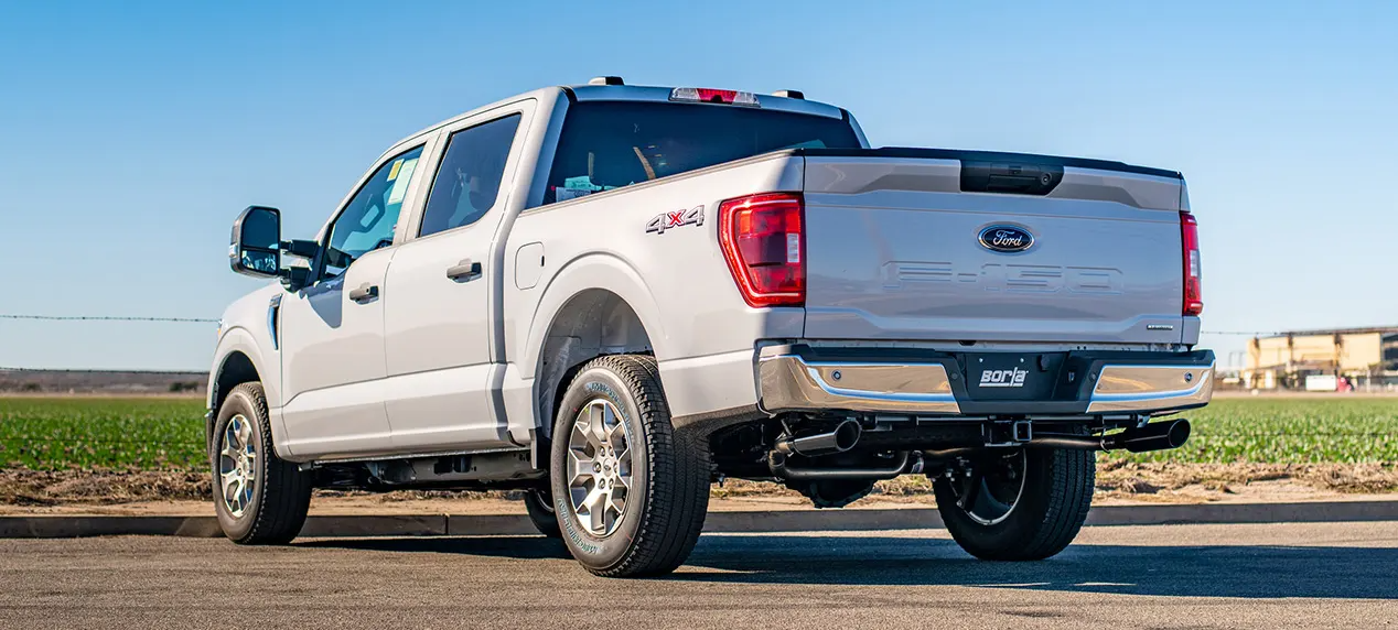 2021 Ford F-150 with Borla Cat-Back Exhaust System and Black Chrome Tips