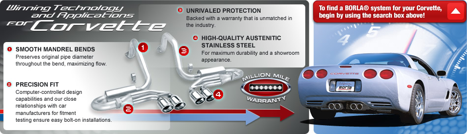 Corvette C5 Exhaust System: Borla® Performance Cat-Back