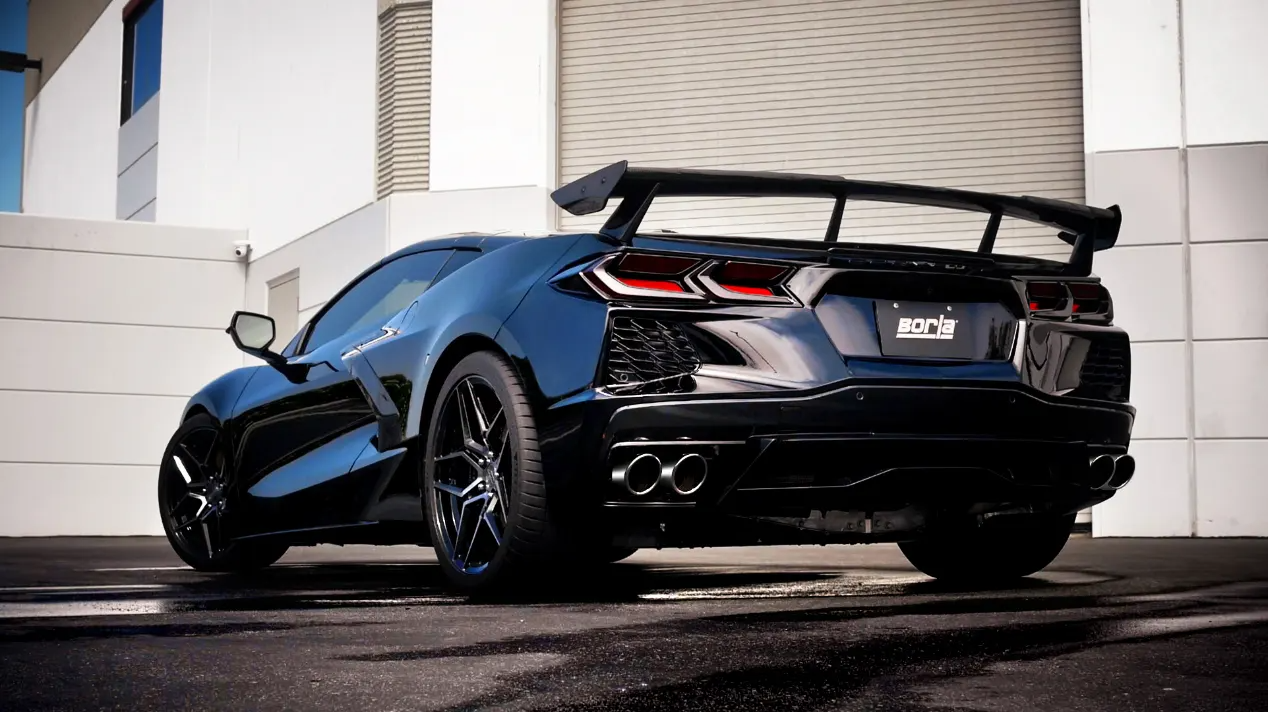 2020 Chevrolet Corvette C8 with Borla Cat-Back Exhaust System - Carbon Fiber Tip Option