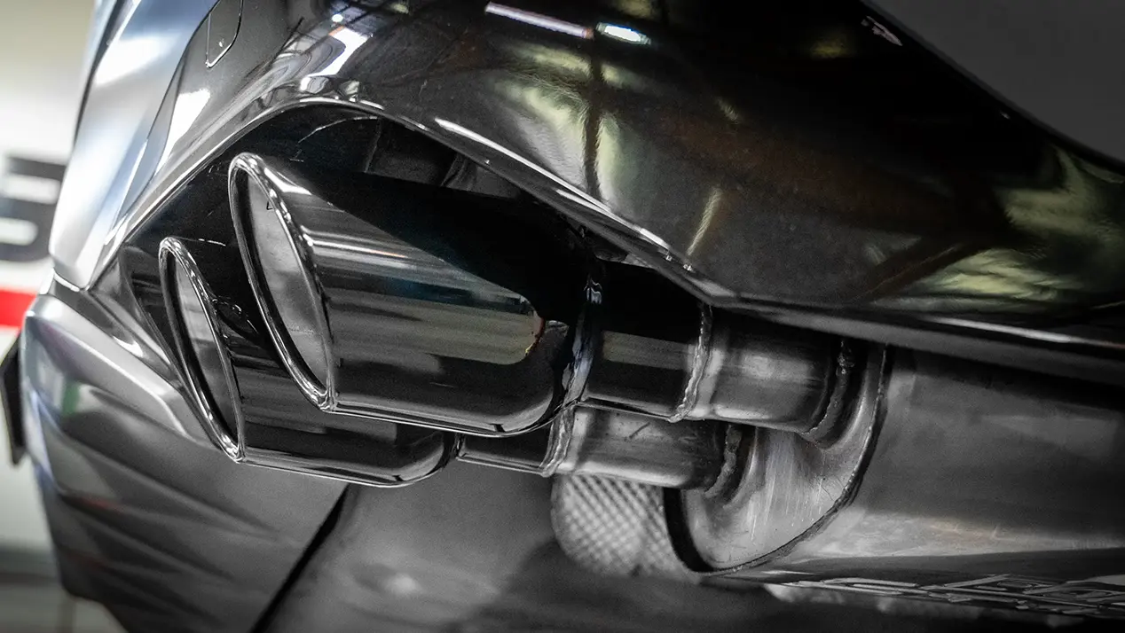 Borla Black Chrome Exhaust Tips on a 2025 Kia K5 GT