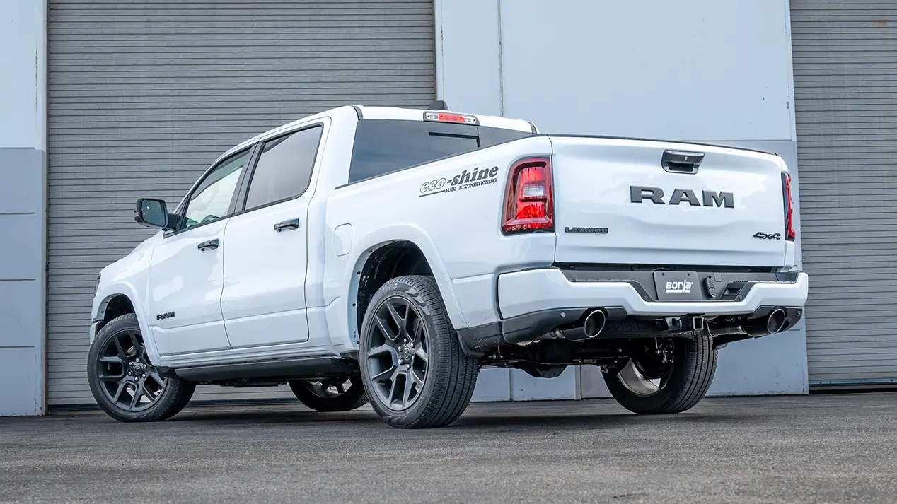 2025 RAM 1500 with Borla Cat-Back Exhaust System and Black Chrome Tip Kit