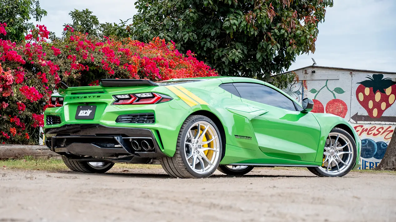 2027 Chevrolet Corvette Grand Sport with Borla ATAK Cat-Back Exhaust and Black Chrome Tips