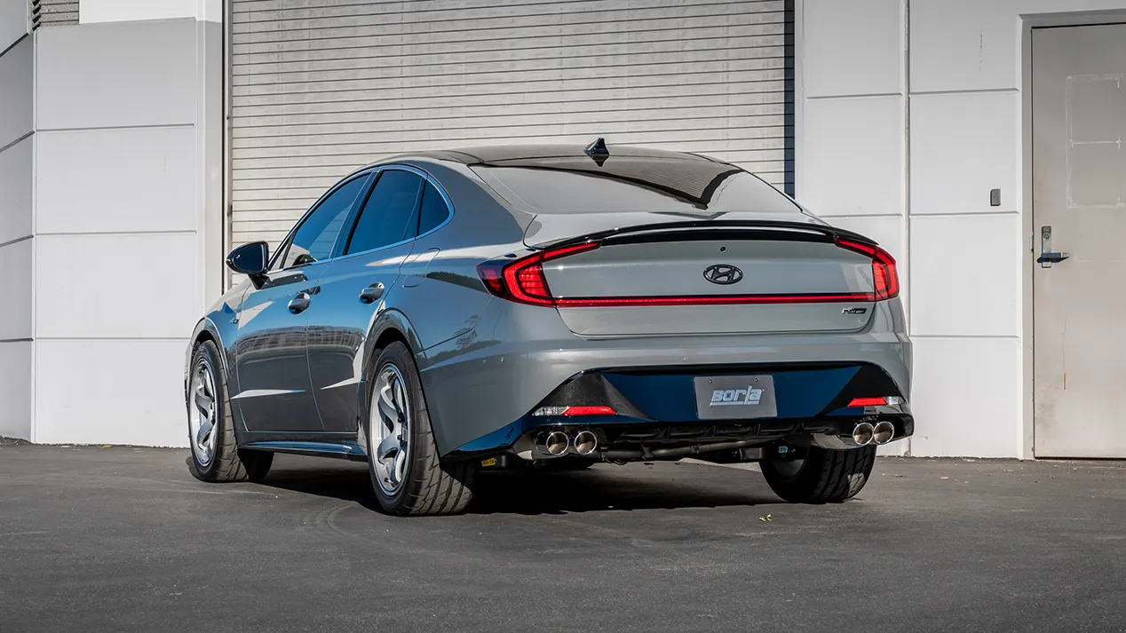 2021 Hyundai Sonata N Line with Borla S-Type Cat-Back Exhaust System and Chrome Tips